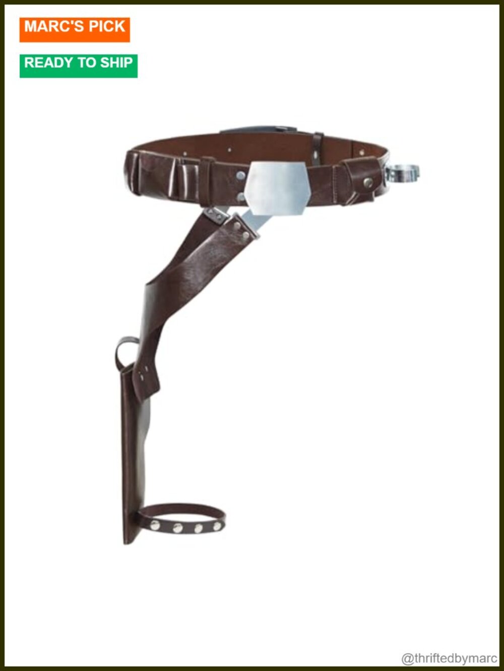 Men's Cosplay Belt Holster Pleather Halloween Party Accessory